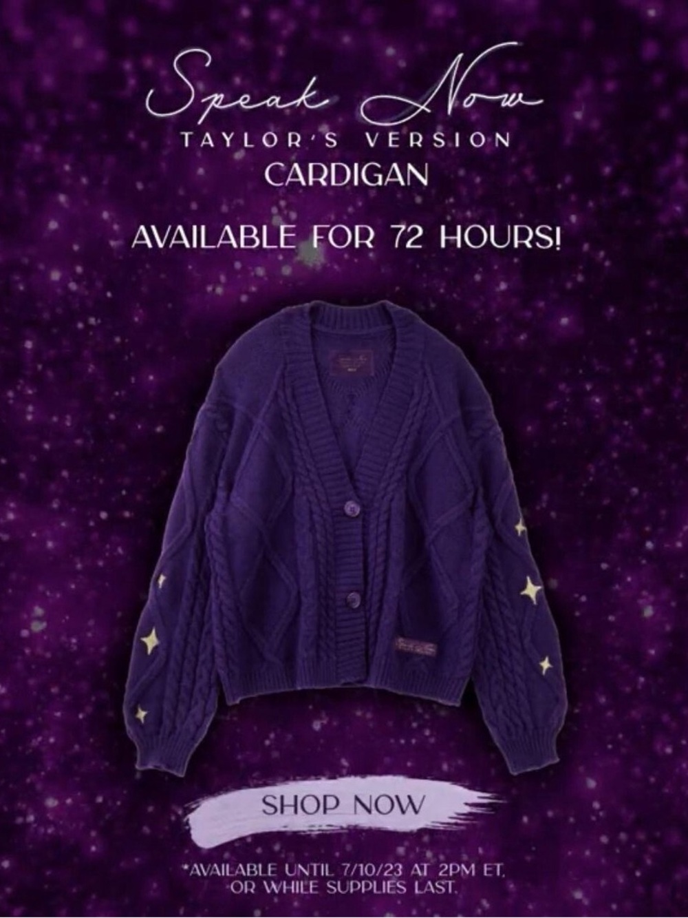 Original Taylor Swift Speak Now (Taylor’s Version) Cardigan - Picture 9 of 9